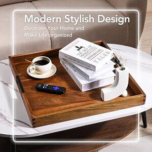 New Large Square Ottoman Tray for Living Room and Coffee Table 20" x 20" x 2"